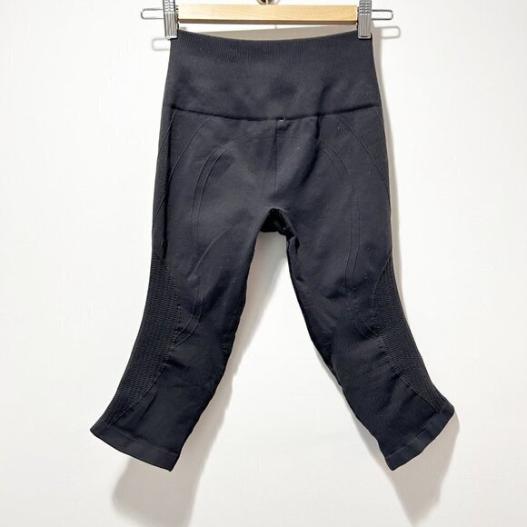 Lululemon Flow and Go Cropped Leggings Size 4 Black Yoga Workout - Picture 6 of 11